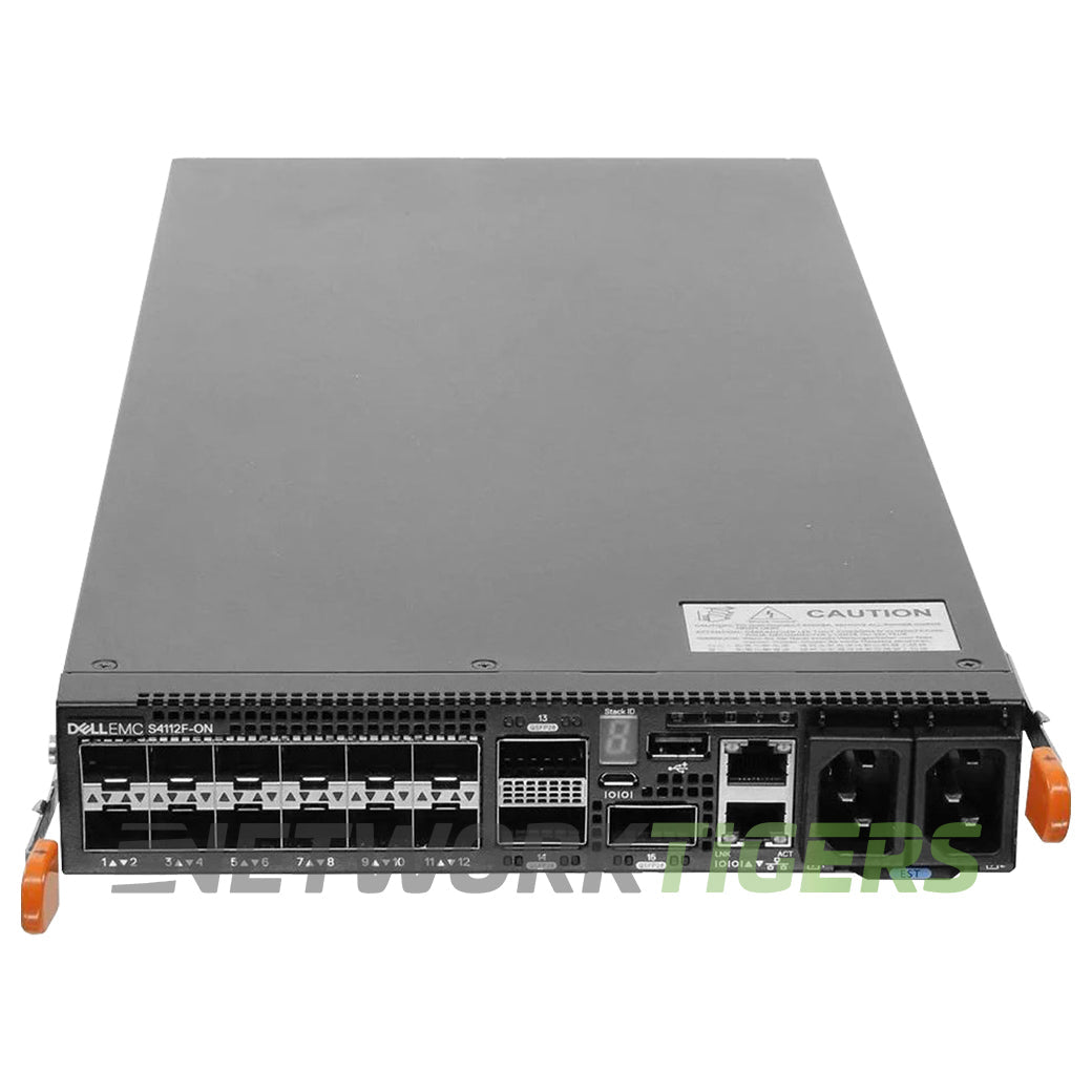 NEW Dell S4112F-ON 12x 10GB SFP+ 3x 100GB QSFP28 F-B Air OS10 Switch