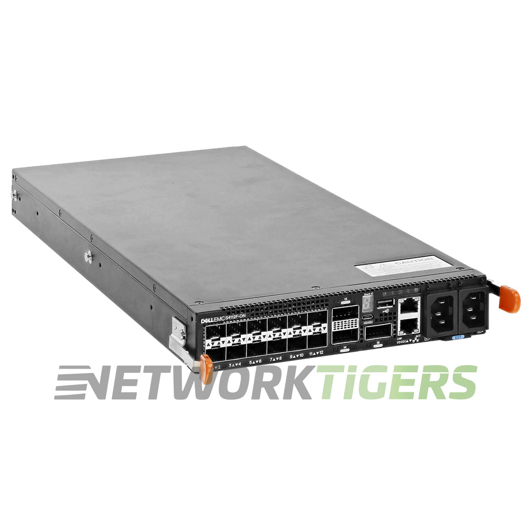 NEW Dell S4112F-ON 12x 10GB SFP+ 3x 100GB QSFP28 F-B Air OS10 Switch