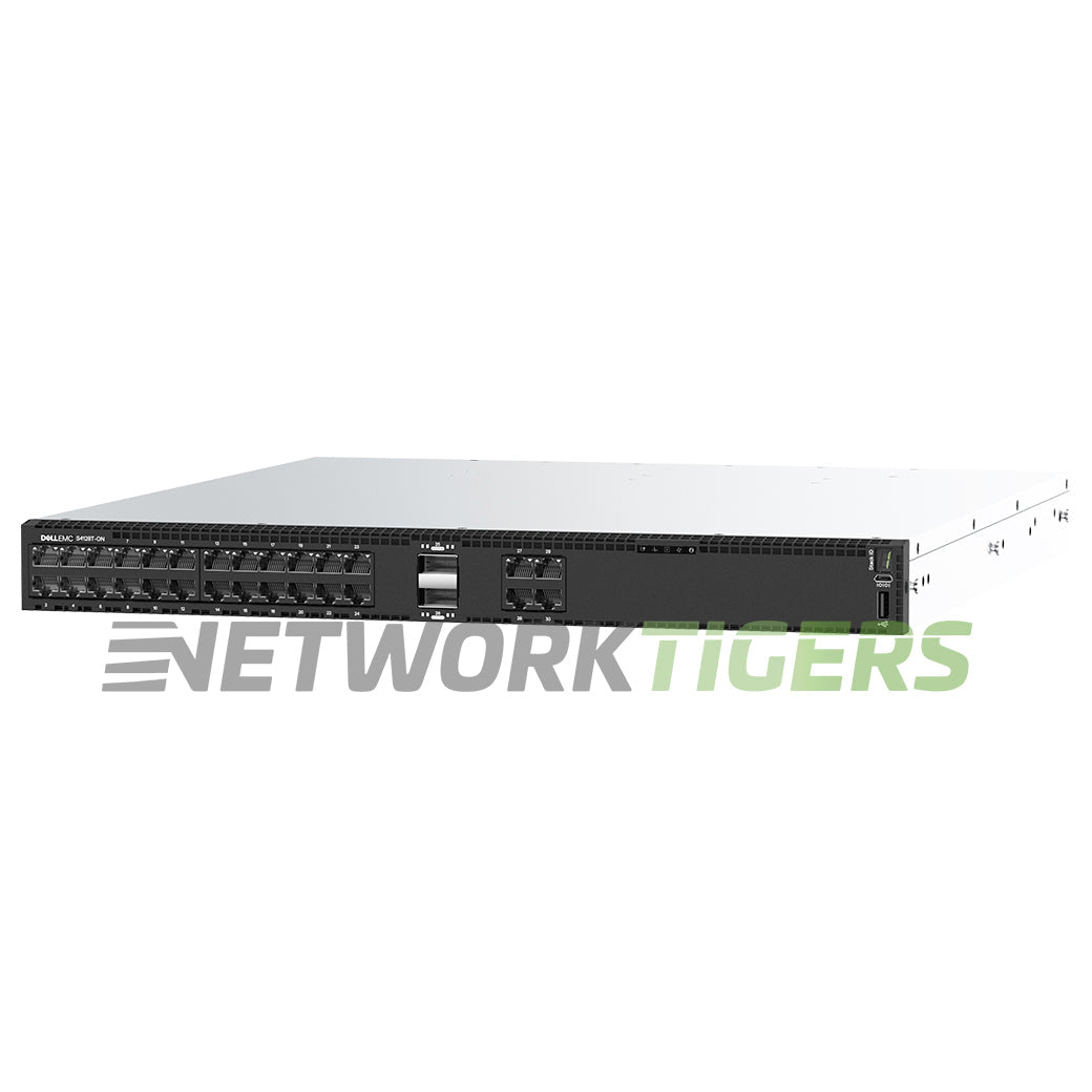 Dell S4128T-ON-RA 28x 10GB Copper 2x 100GB QSFP28 B-F 210-ALTI (No OS10) Switch