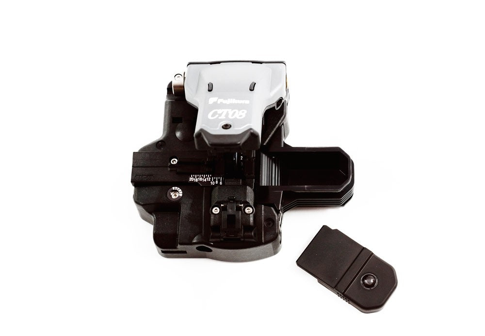 AFL CT08 Fiber Cleaver Including AD-50 Adapter Plate and CC-34 Case