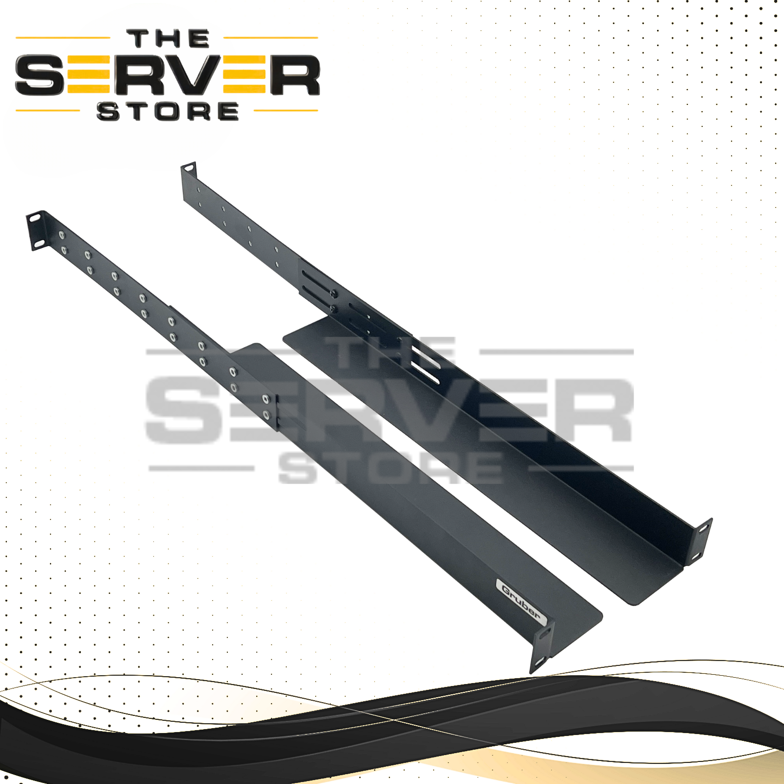 Gruber Rack Mount Adjustable Rails Black (19"x 23"x 30") 34-102100