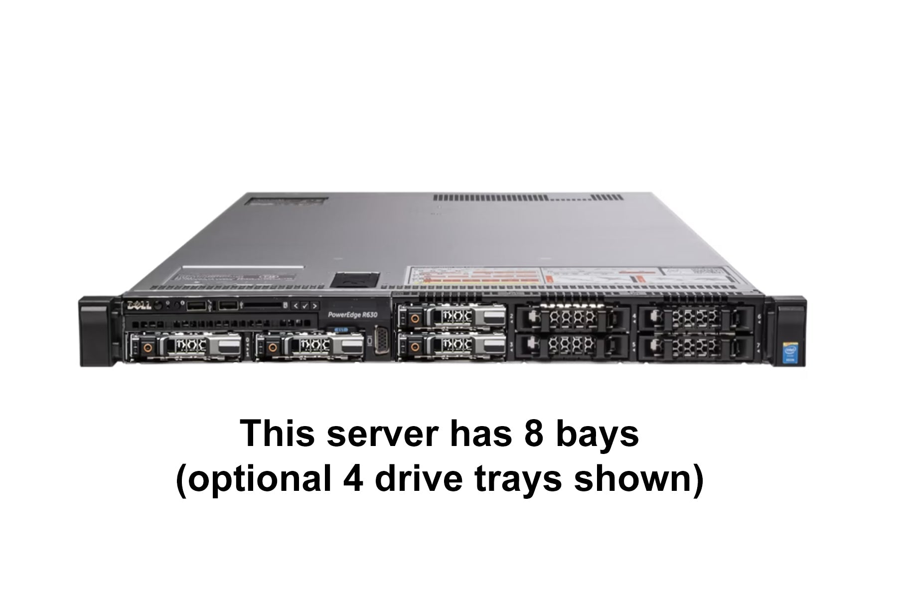 Dell PowerEdge R630 2x E5-2640 V4 = 20 Cores H730 32GB 4 trays +rails +bezel