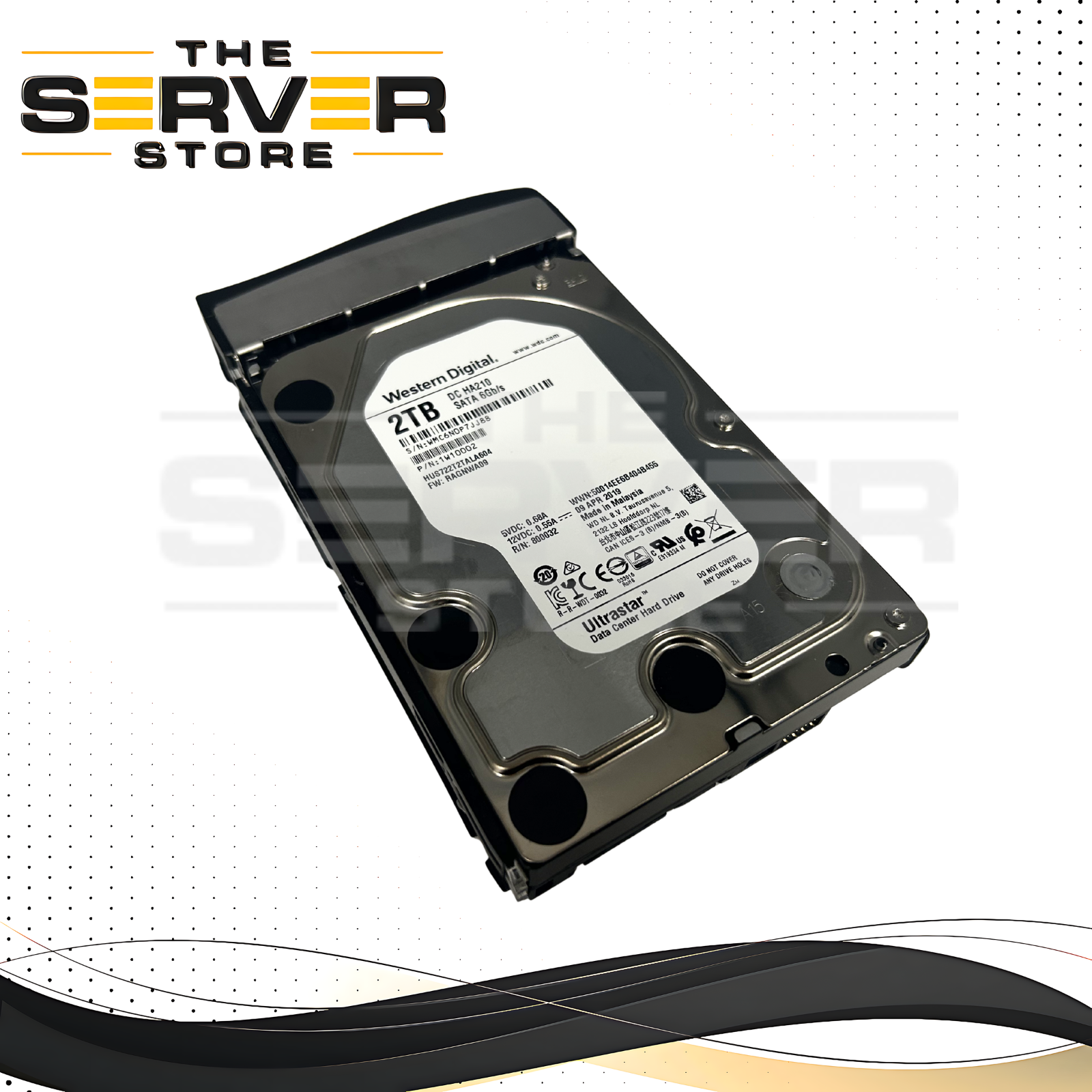 Western Digital Ultrastar DC HA210 2TB SATA 6G 7.2K LFF 3.5" HDD HUS722T2TALA604