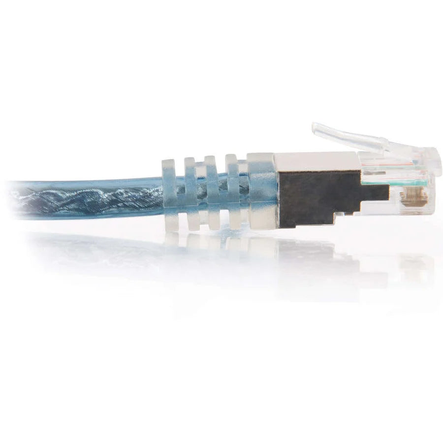 C2G 50ft High Speed Internet Modem Cable - Phone Cable - Transparent Blue - M/M