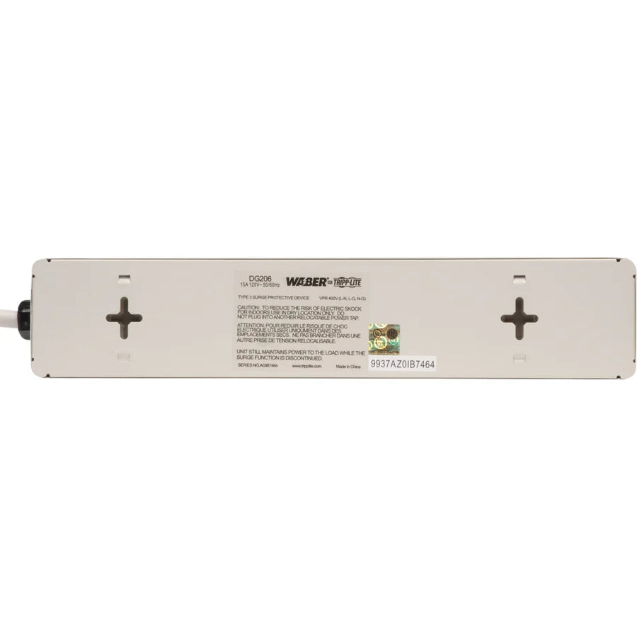 Eaton Tripp Lite Series Industrial Surge Protector, 6-Outlet, 6 ft. (1.8 m) Cord, 1050 Joules