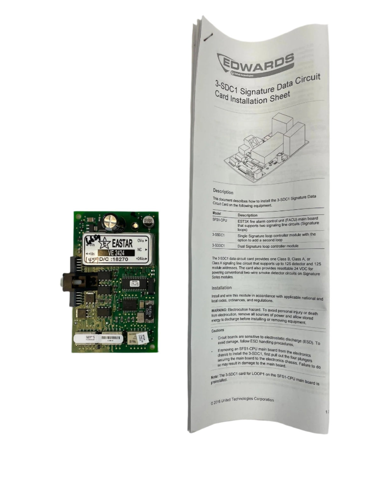 Edwards SA-ETH Ethernet Programming and Diagnostics Module for Intelligent Fire Alarm Control Panels