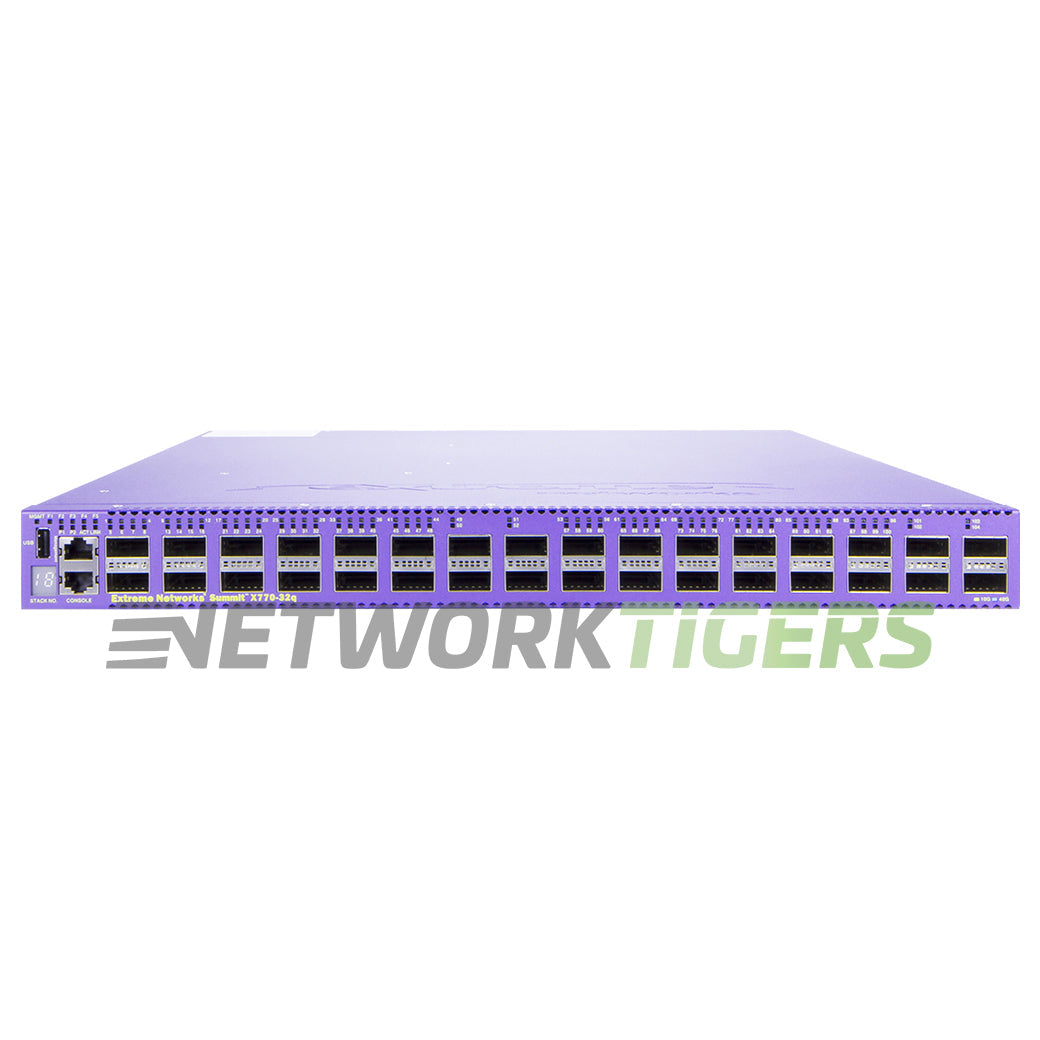 Extreme 17701 X770-32q-FB-AC 32x 40GB QSFP+ Front-to-Back Airflow Switch