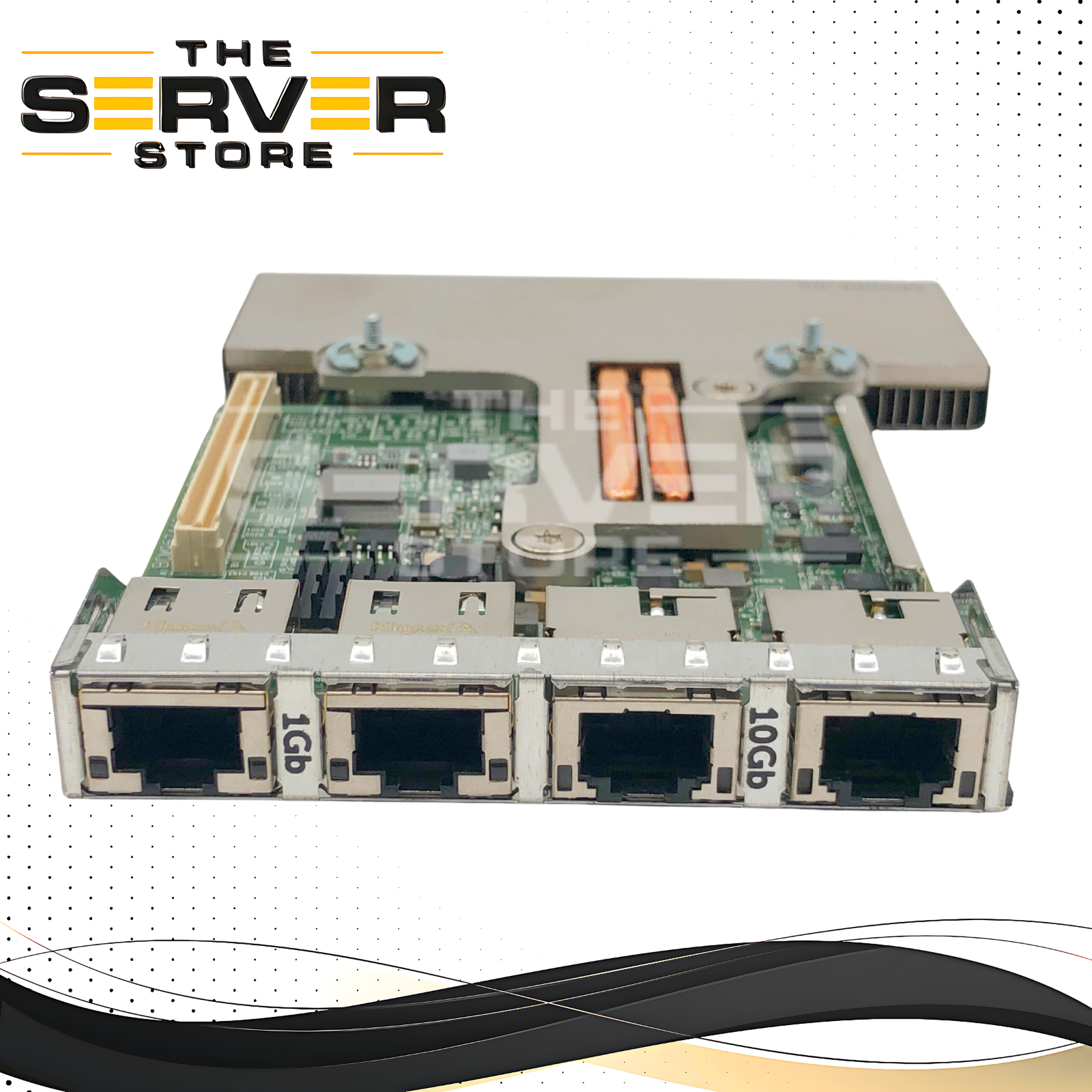 Dell Broadcom 57416 Quad-Port (2x 10GbE + 2x 1GbE) Base-T Network Daughter Card (NDC) / Network Adapter. P/N: 1224N, 01224N.
