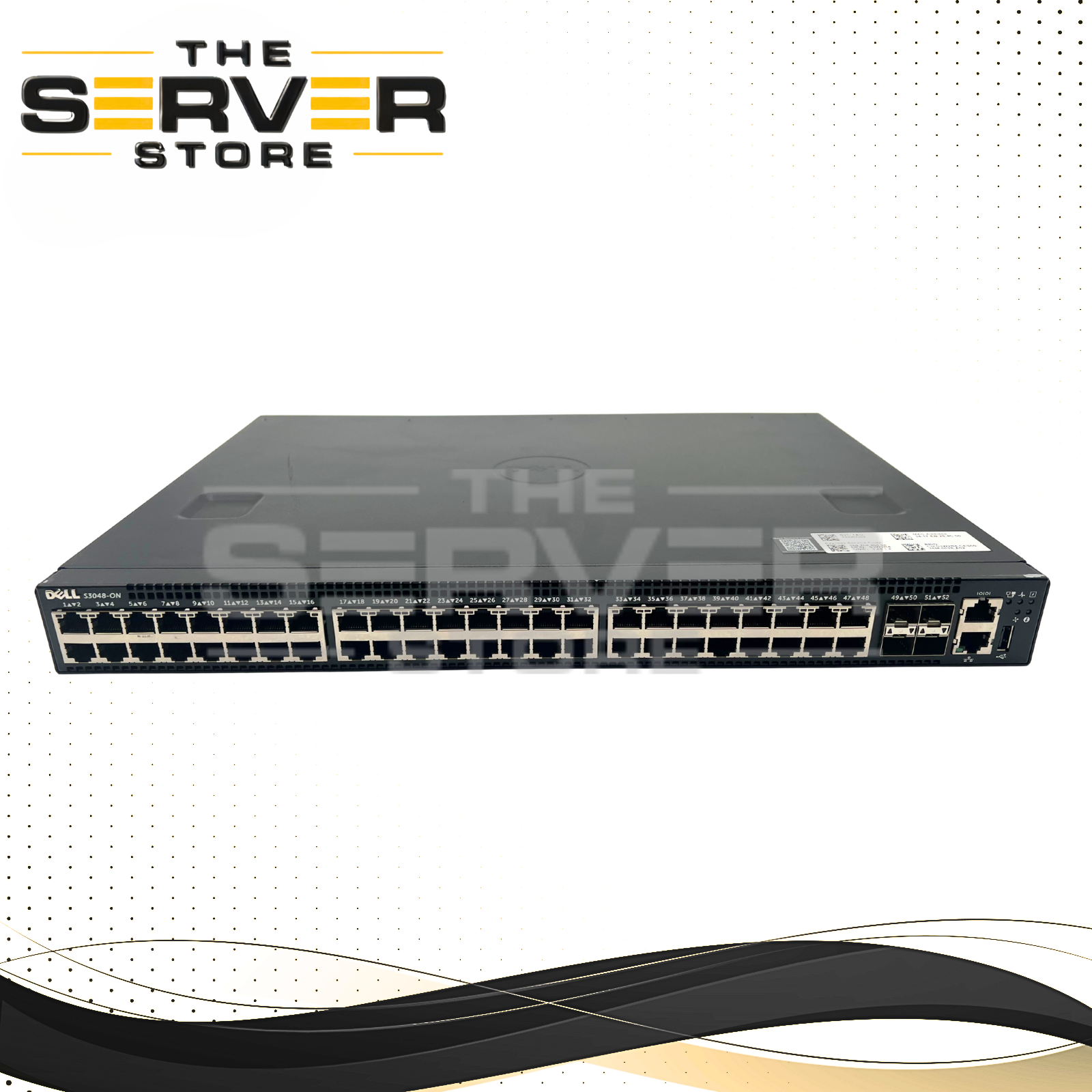 Dell EMC 1GbE Switch 48x1GbE + 4x10GbE SFP+ Uplink Ports Networking S3048-ON