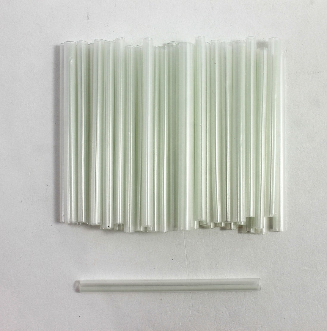 Dia. 3.0mm x 60mm(L) Dielectric Strength Member Fusion Splice Sleeve - Pack of 50 - Clear Color