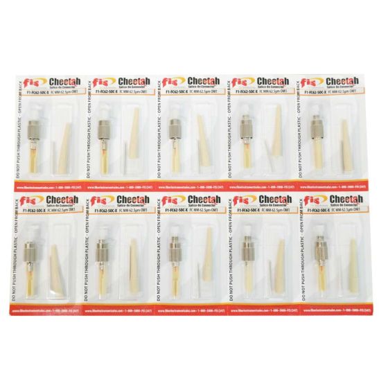 Splice-On Connector Cheetah FC PC Multimode 62.5um OM1 900um Beige 10 Pack