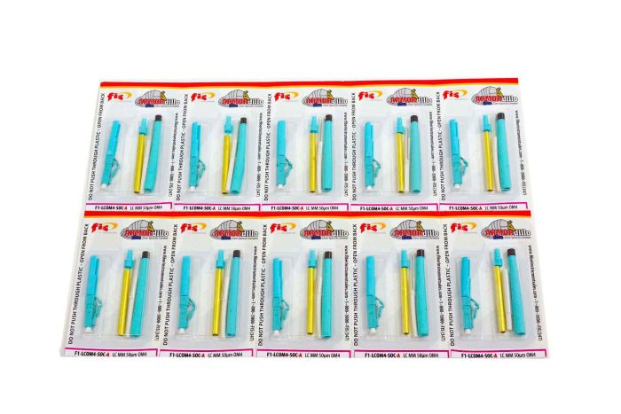 Splice-On Connector LC Multimode Armordillo OM4 3mm / 2mm / 1.6mm Aqua 100 Pack