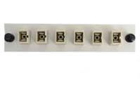 Adapter Plate 6-Pack SC Multimode Beige Adapters Loaded Off White