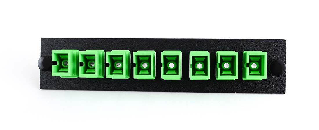 SC 8-Pack Plate Black Loaded with APC Adapters