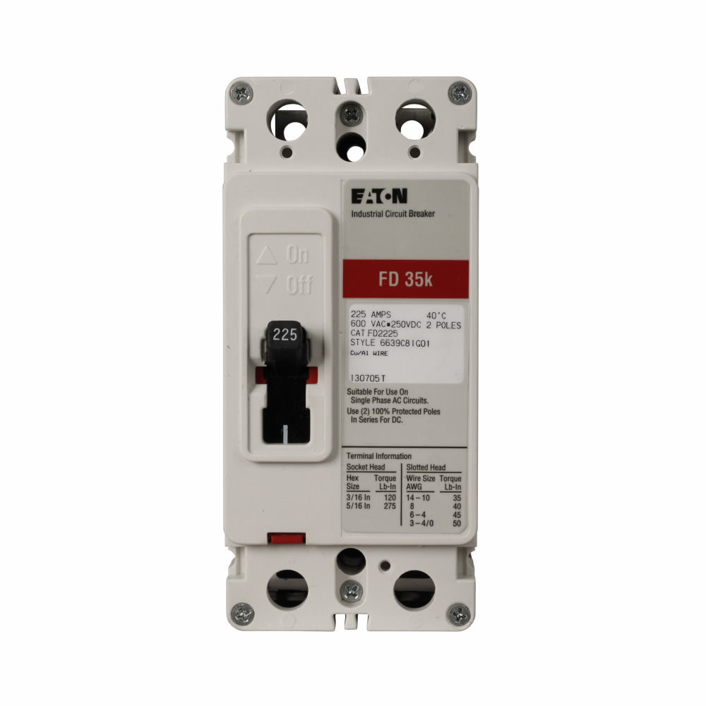 FD2040L | Eaton 40A 2-Pole F-Frame Series C Molded Case Circuit Breaker