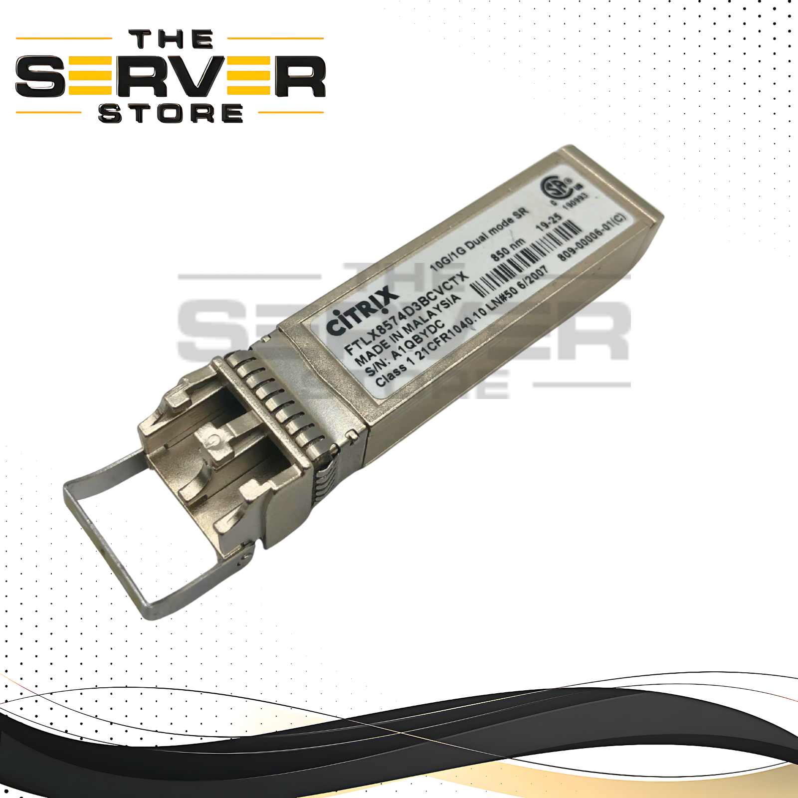 Citrix Finisar 10G/1G-SR SFP+ 850nm MMF Optical Transceiver FTLX8574D3BCVCTX