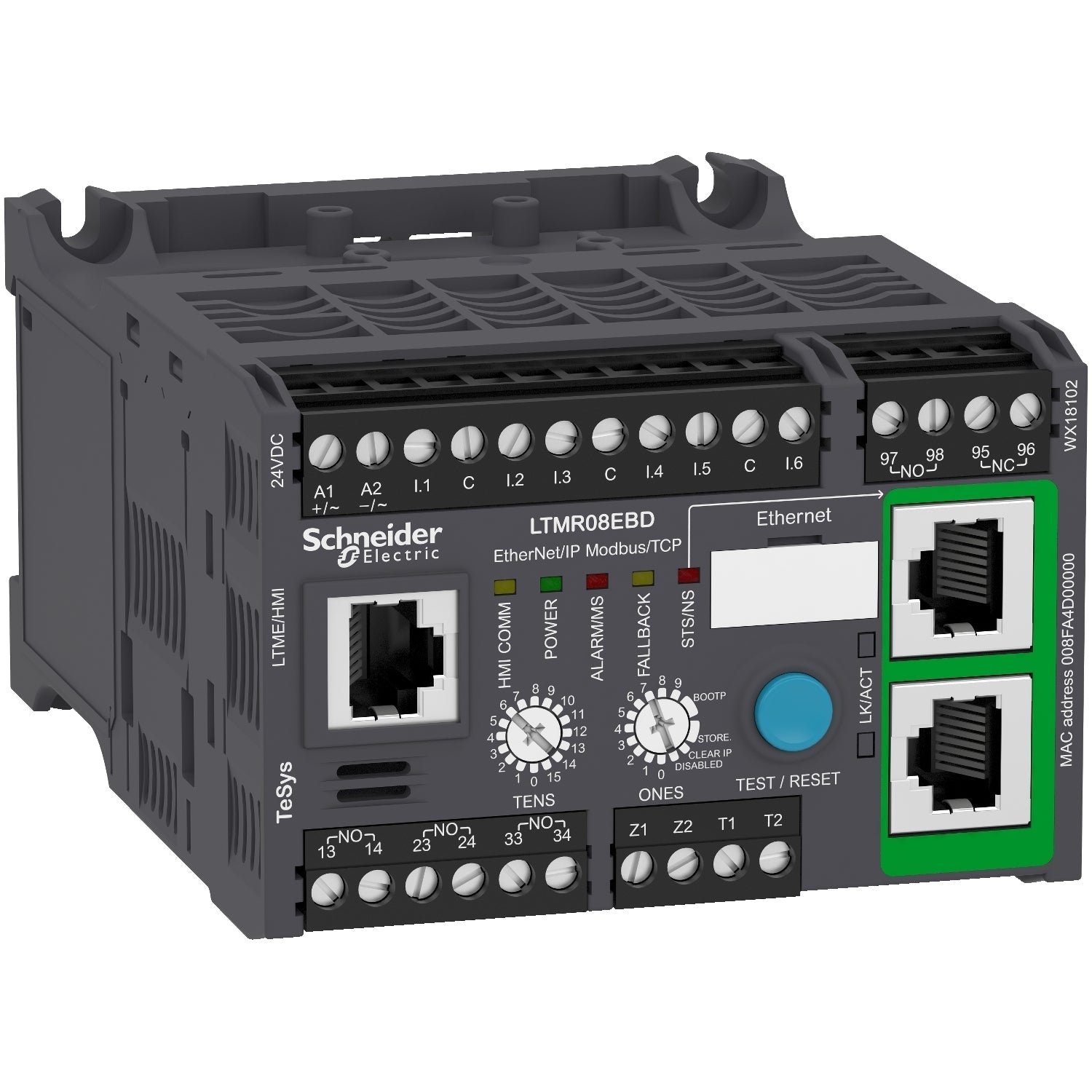 Schneider Electric LTMR08EBD TeSys T Motor Management Controller 0.4-8A Ethernet