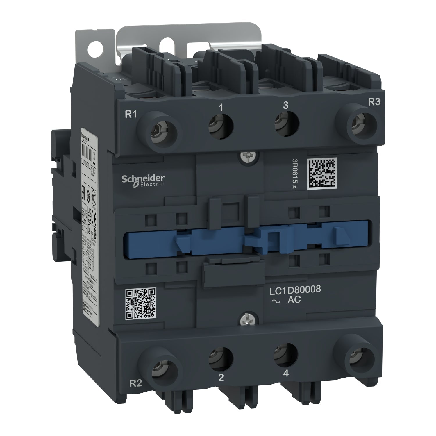 Schneider Electric LC1D80008M7 4-Pole 125A Contactor 220V AC Coil TeSys Deca