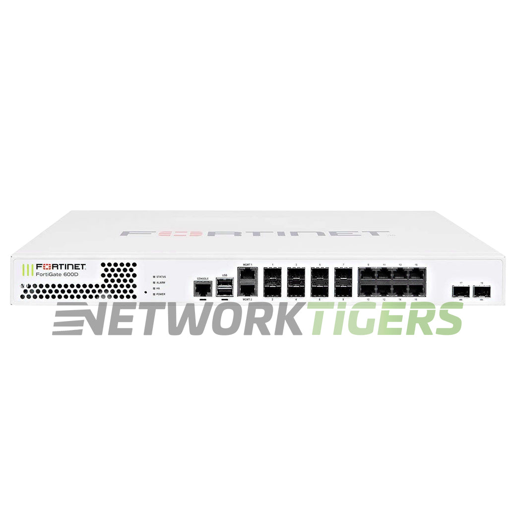 Fortinet FG-600D 36 Gbps 8x 1GB RJ45 8x 1GB SFP 2x 10GB SFP+ Firewall