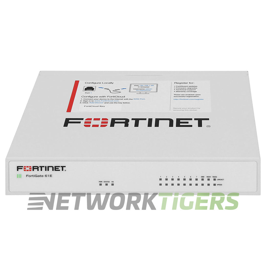 Fortinet FG-61E FortiGate 3 Gbps Local Management Only Firewall