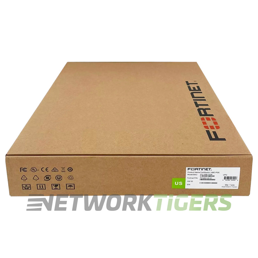 NEW Fortinet FS-148E-POE 48x (24x PoE+) RJ45 4x SFP - Local Manage Only Switch