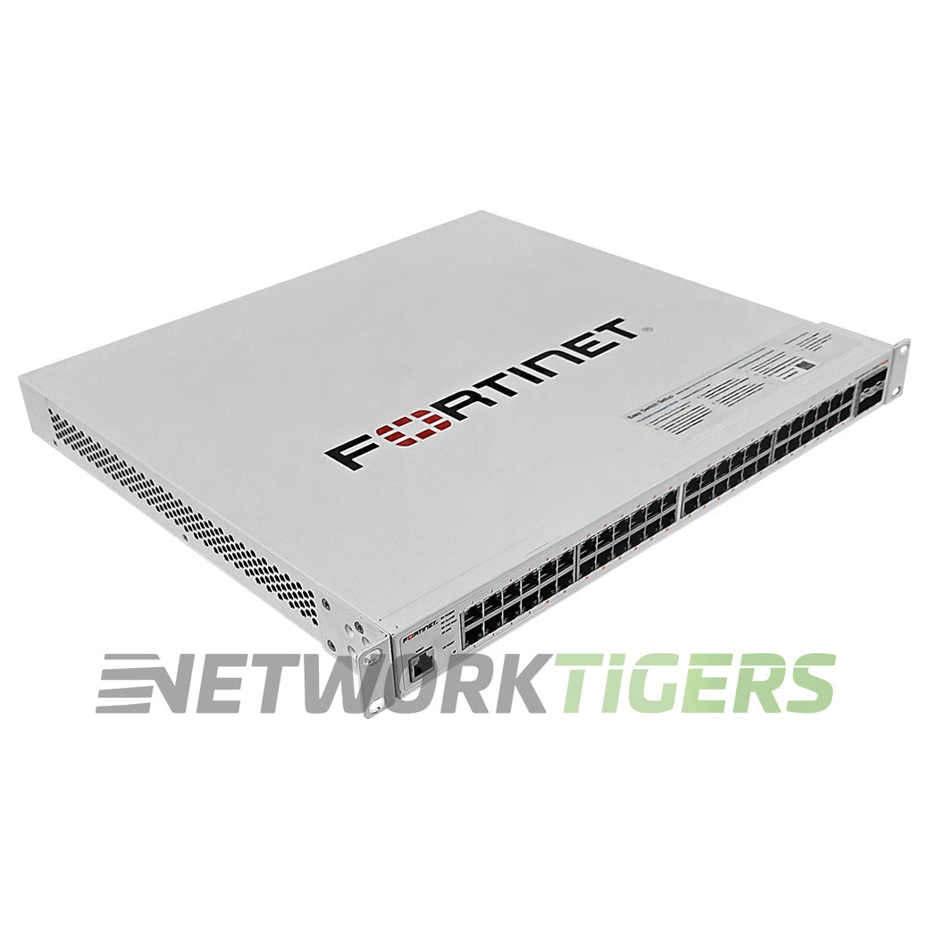 Fortinet FS-248E-FPOE 48x 1GB PoE+ RJ45 4x SFP Registrable / Unclaimed Switch