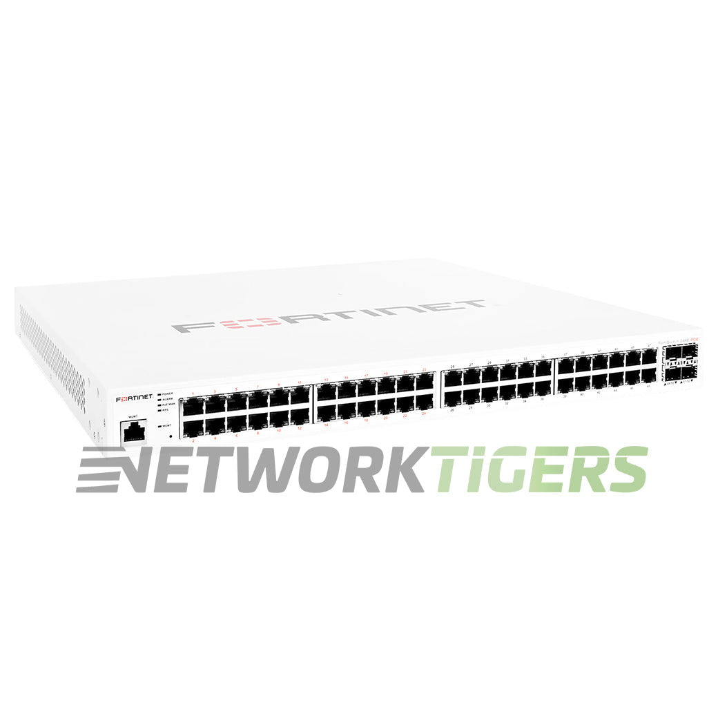 Fortinet FS-248E-POE 48x 1GB RJ45 (24x PoE) 4x SFP Unclaimed Switch