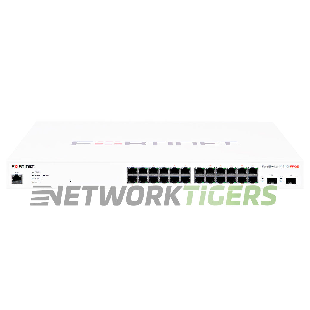 NEW Fortinet FS-424D-FPOE 400 Campus 24x 1GB RJ45 Registrable / Unclaimed Switch