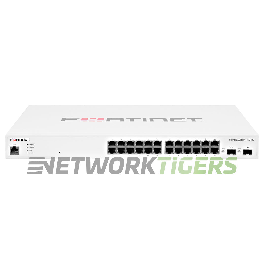 Fortinet FS-424D 24x 1GB RJ45 2x 10GB SFP+ Registrable / Unclaimed Switch