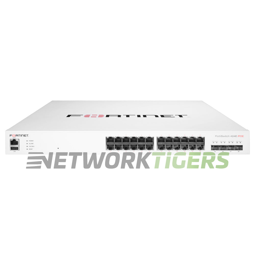 NEW Fortinet FS-424E-POE 400 Campus 24x 1GB RJ45 Registrable / Unclaimed Switch