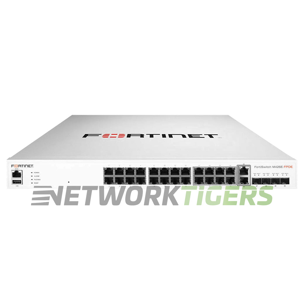 Fortinet FS-M426E-FPOE 26x RJ45 4x SFP+ Registrable / Unclaimed Switch