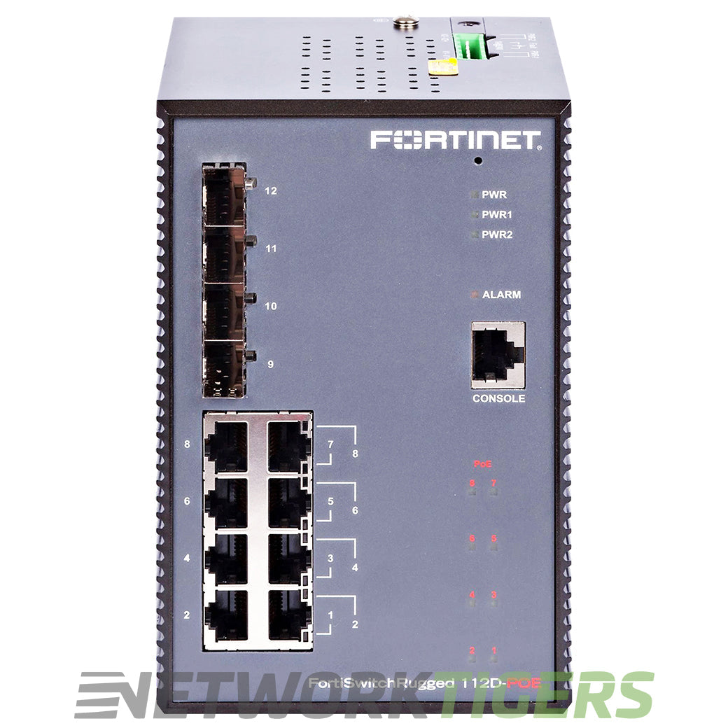 Fortinet FSR-112D-POE FortiSwitch 8x 1GB PoE+ RJ45 Registrable/Unclaimed Switch