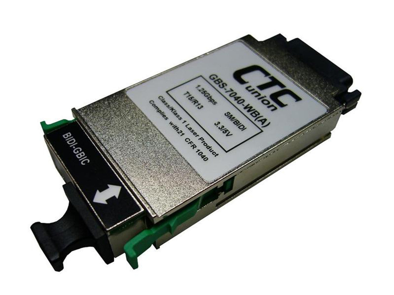 GBS-7080-WA GBIC Gigabit optical modules, singlemode, single strand BiDi WDM up to 80Km range