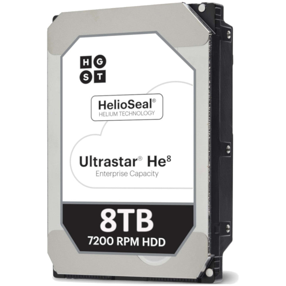 HGST Ultrastar He8 HUH728080AL5204 0F25733 8TB 7.2K RPM SAS 12Gb/s 512e 128MB 3.5in HDD