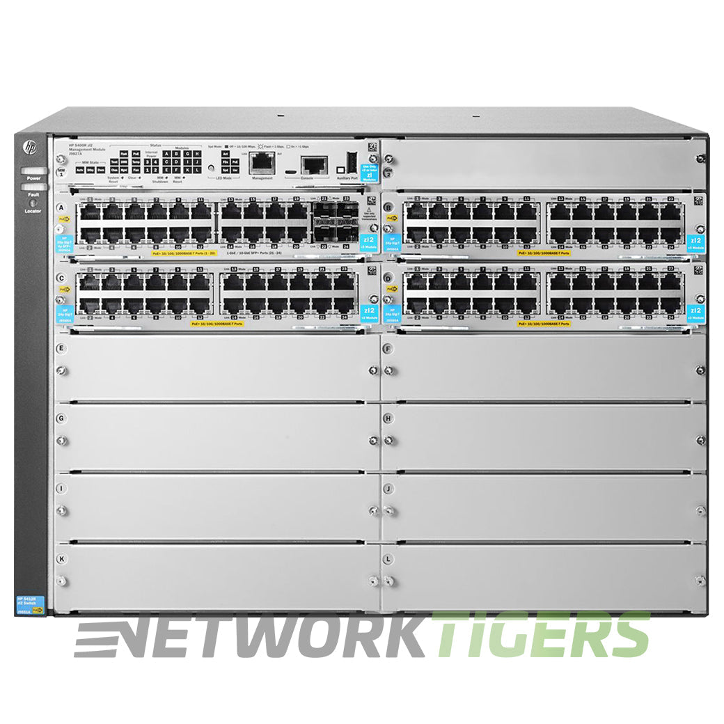 NEW HPE Aruba J9826A 92x 1GB PoE+ RJ45 4x 1GB SFP 8x Expansion Mod Slot Switch
