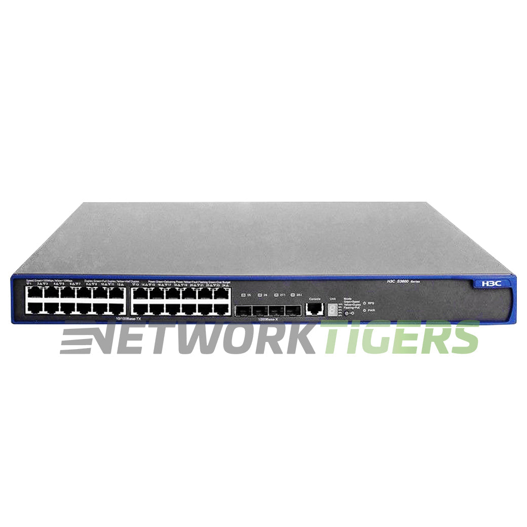 NEW HPE JD325A 3600 SI Series 24x FE PoE RJ45 4x 1GB SFP Switch
