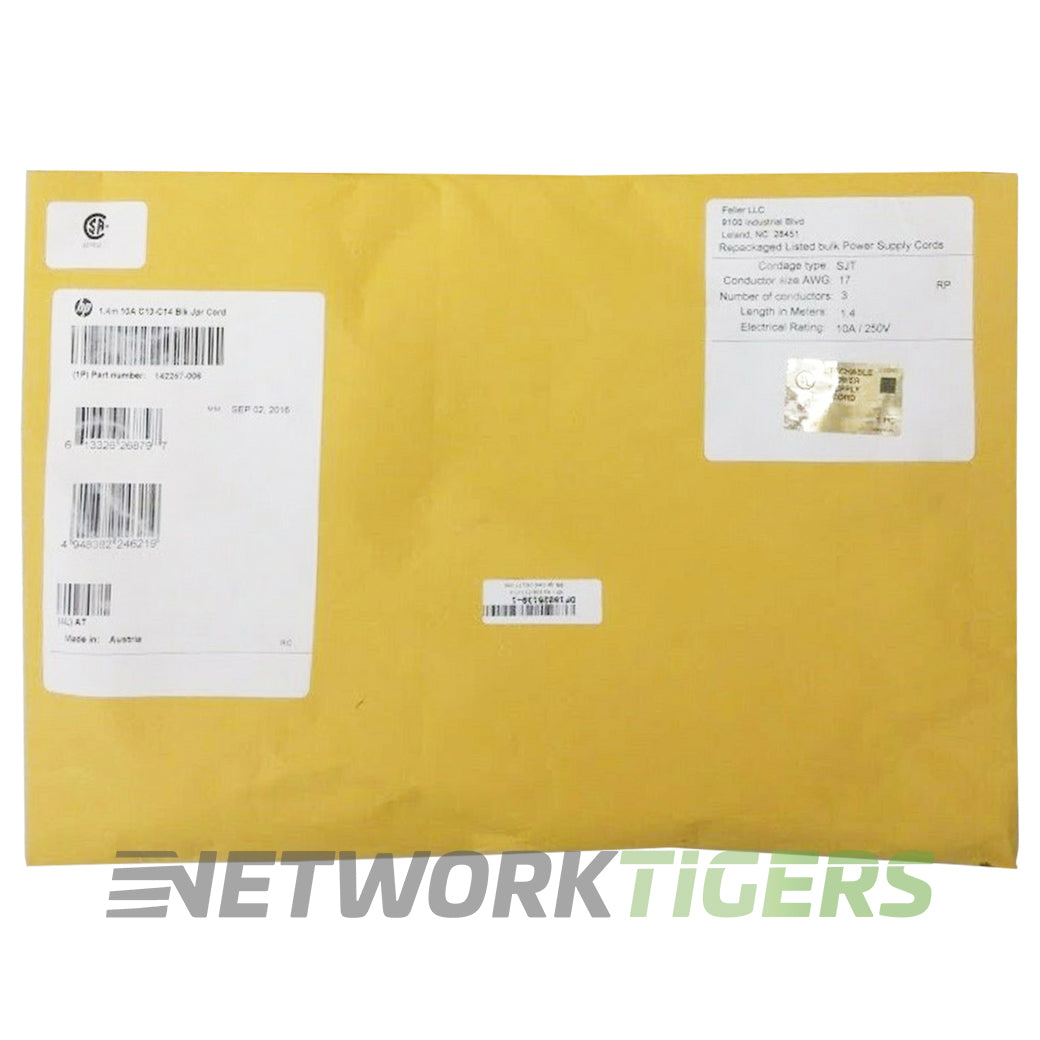 NEW HPE 142257-006 C13 - C14 WW 250V 10Amp 1.4m Jumper Power Cord