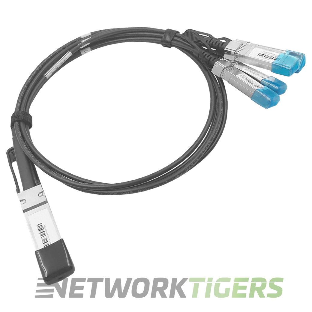 HPE JH700A 1m 40GB QSFP+ to 4x 10GB SFP+ Direct Attach Copper Breakout Cable