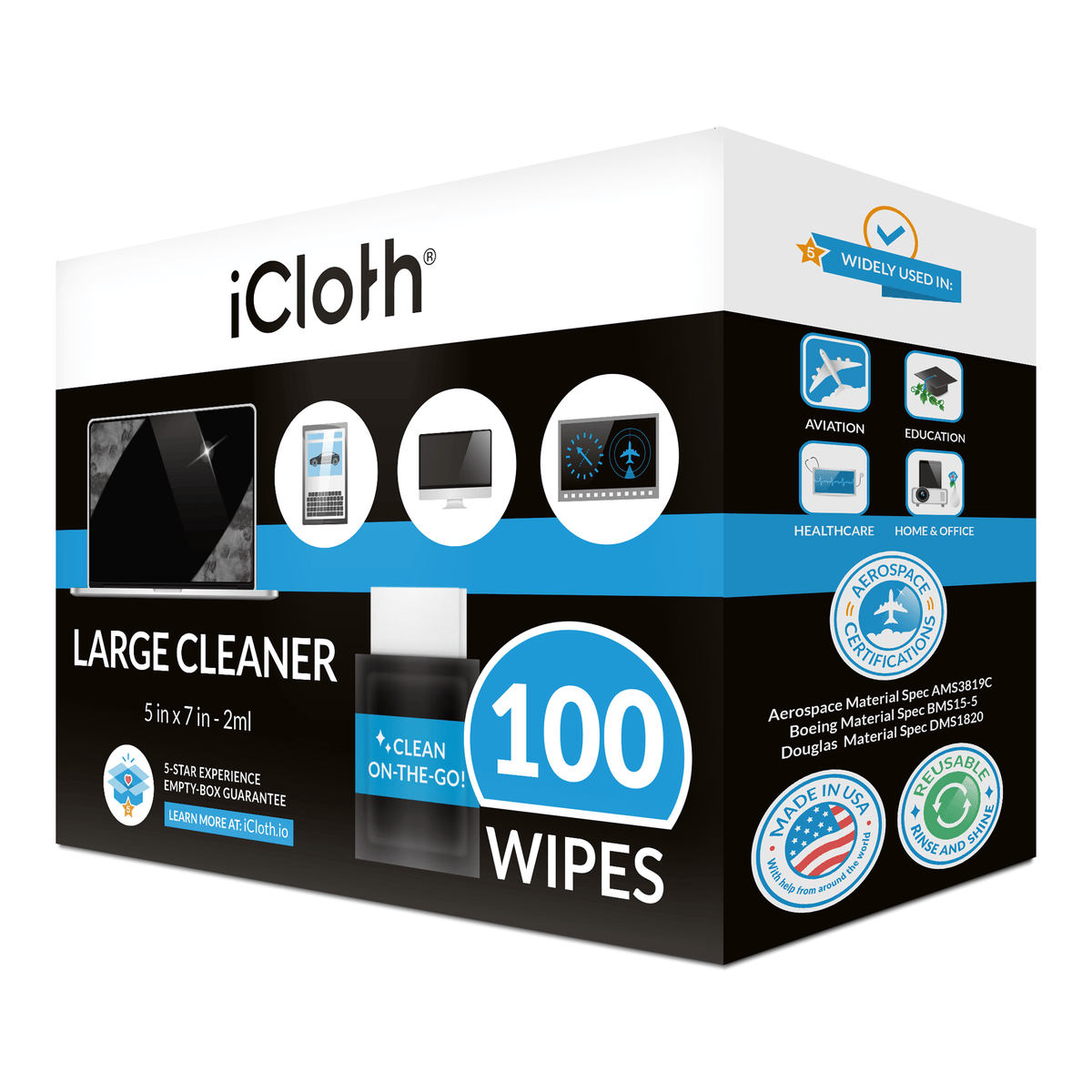 iCloth Lint-Free Cleaning Wipes / Case