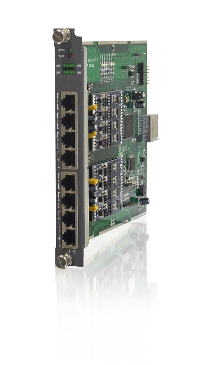 iSAP5100-FXS - 8 channels FXS interface card for iSAP5100 multiplexer, 8 x RJ45 connectors