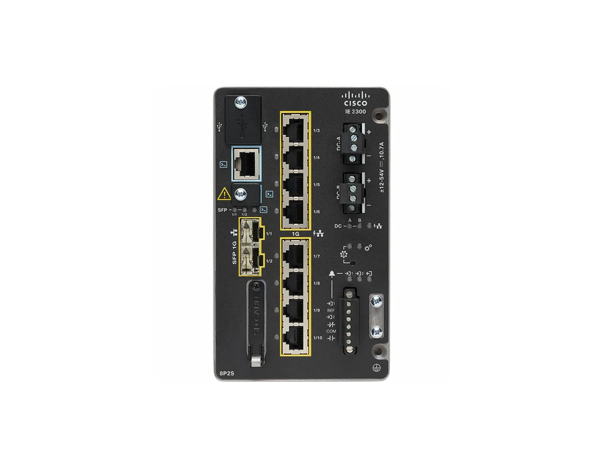 Cisco IE-3300-8P2S-E Catalyst IE3300 Rugged Managed Industrial Ethernet Switch with 8 PoE+ and 2 SFP Ports