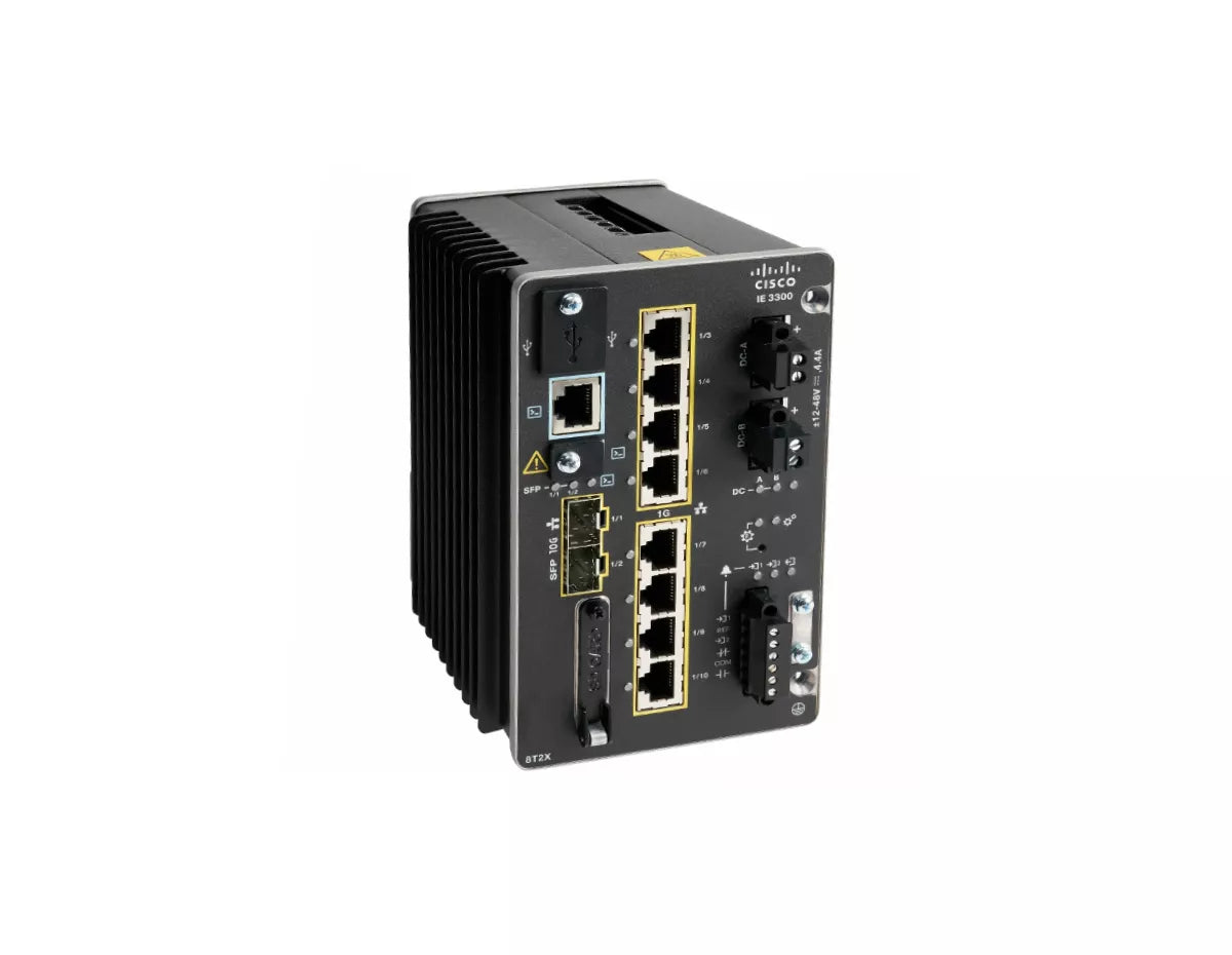 Cisco IE-3300-8T2X-E Catalyst IE3300 Rugged Managed Industrial Switch with 8 RJ45 and 2 SFP+ Ports