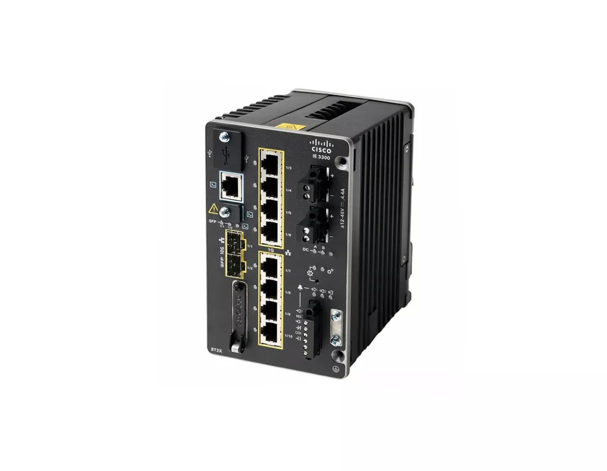 Cisco IE-3300-8T2X-E Catalyst IE3300 Rugged Managed Industrial Switch with 8 RJ45 and 2 SFP+ Ports