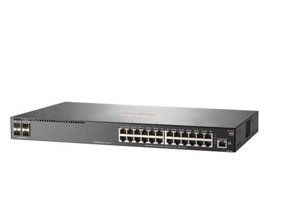 JL259A#0D1 - HPE Aruba 2930F-24G 24-Ports 10/100/1000BASE-T Ethernet Layer 3 Rack-mountable Managed Network Switch with 4-Ports SFP