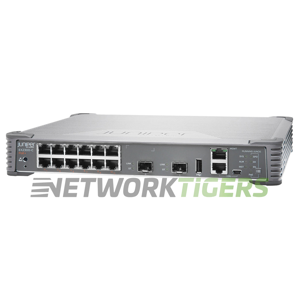 Juniper EX2300-C-12P EX2300 Series 12x 1GB PoE+ RJ45 2x 10GB SFP+ Switch