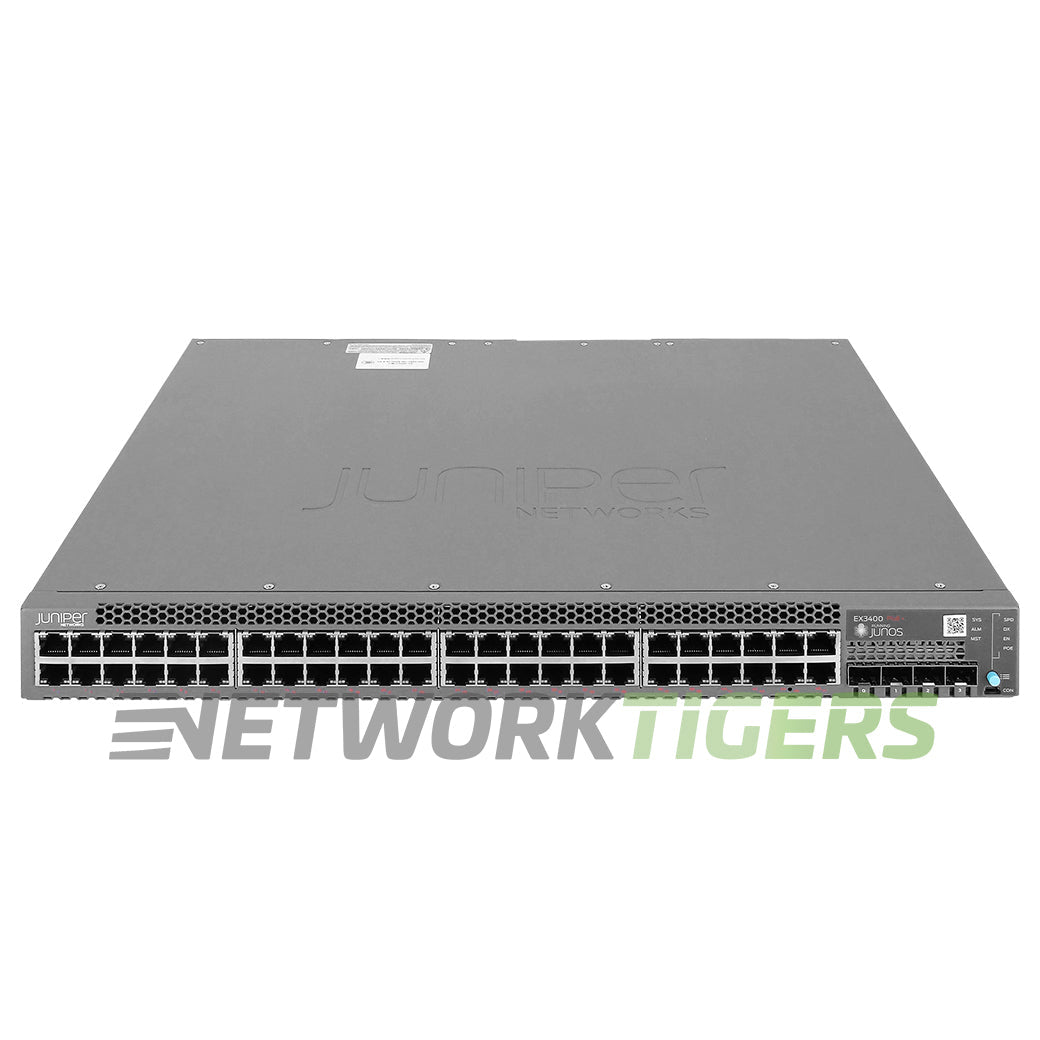 Juniper EX3400-48P-TAA 48x 1GB PoE+ RJ-45 4x 10GB SFP+ 2x QSFP+ (TAA) Switch