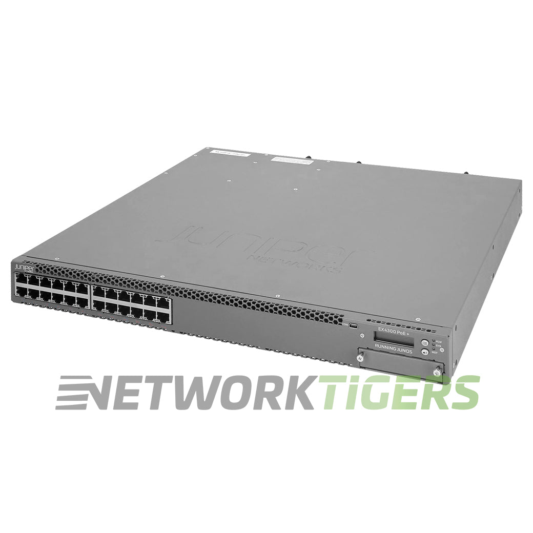 NEW Juniper EX4300-24P-TAA 24x 1GB PoE+ RJ45 4x 40GB QSFP+ F-B Air (TAA) Switch
