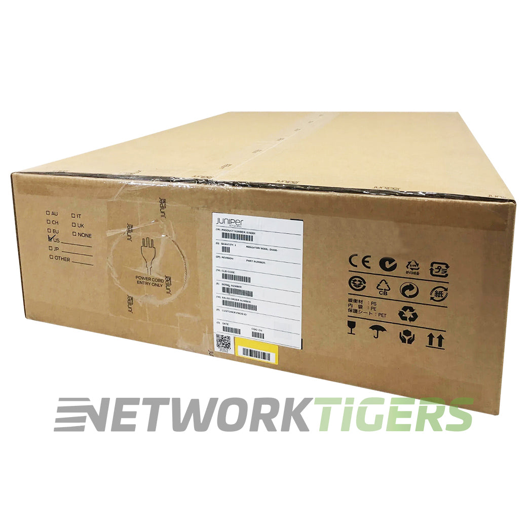 NEW Juniper EX4300-32F-DC 32x 1GB SFP 4x 10GB SFP+ 2x 40GB QSFP+ F-B (DC) Switch