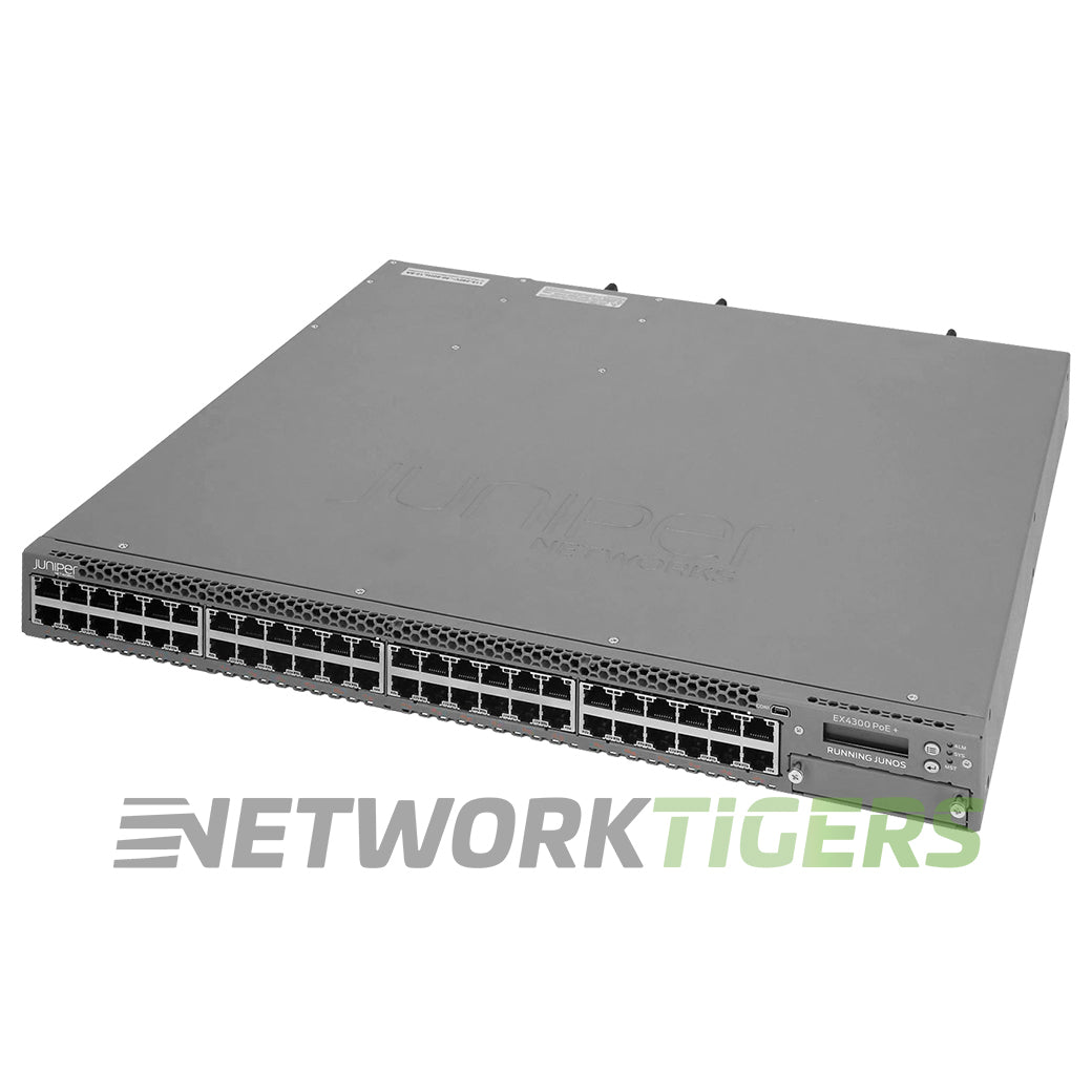 Juniper EX4300-48P-TAA 48x 1GB PoE+ RJ45 4x 40GB QSFP+ F-B Airflow AC Switch