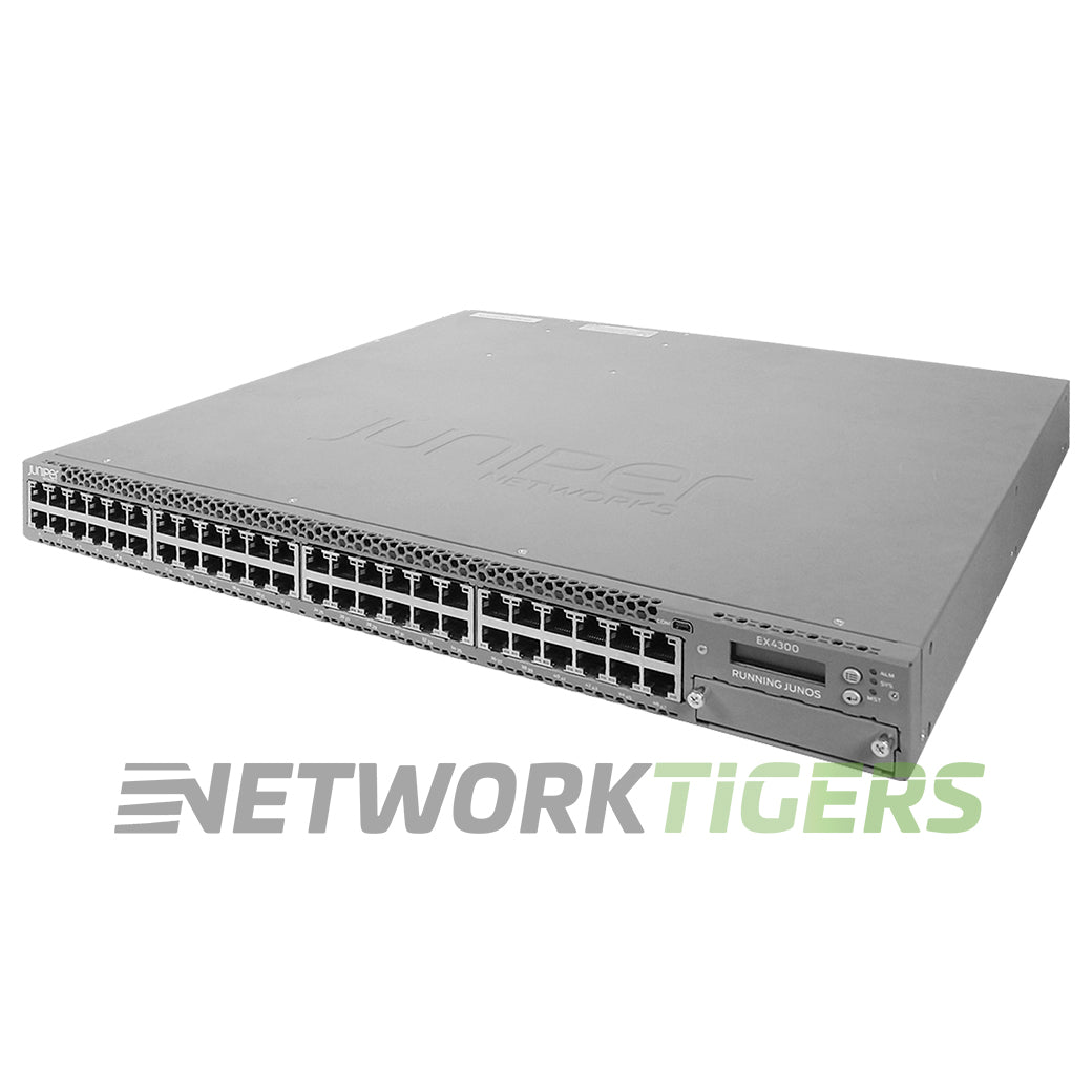 NEW Juniper EX4300-48T 48x 1GB RJ45 4x 40GB QSFP+ Front-to-Back Airflow Switch